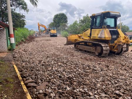 Asfalto comunitário: acesso a Linha Chiquinha será interrompido